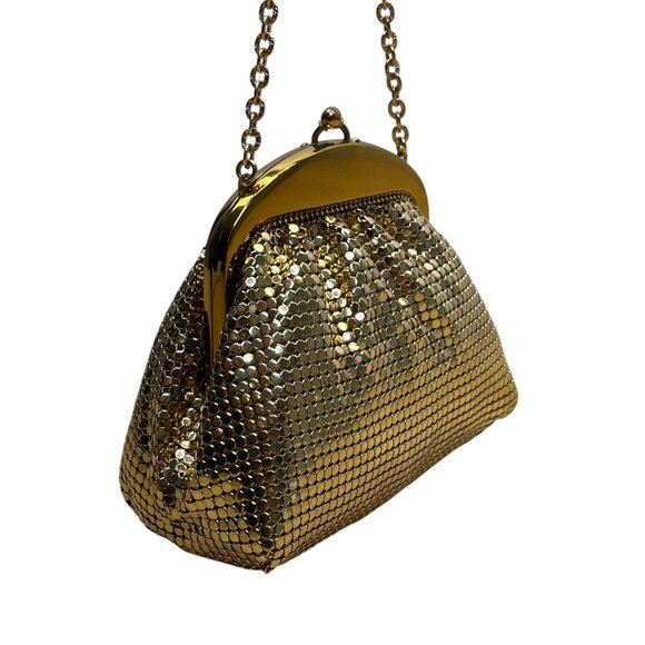 Whiting & Davis Co Women’s Gold Mesh Metal Frame Evening Coin Purse Size S - Picture 4 of 10